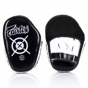 Боксерские лапы Fairtex (FMV-11 black/white)